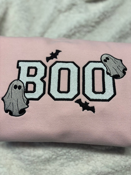 BOO Glitter Applique Crewneck