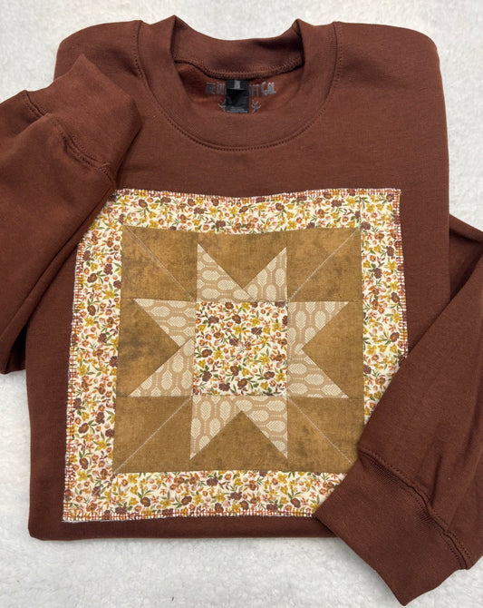 Quilted Panel Crewneck