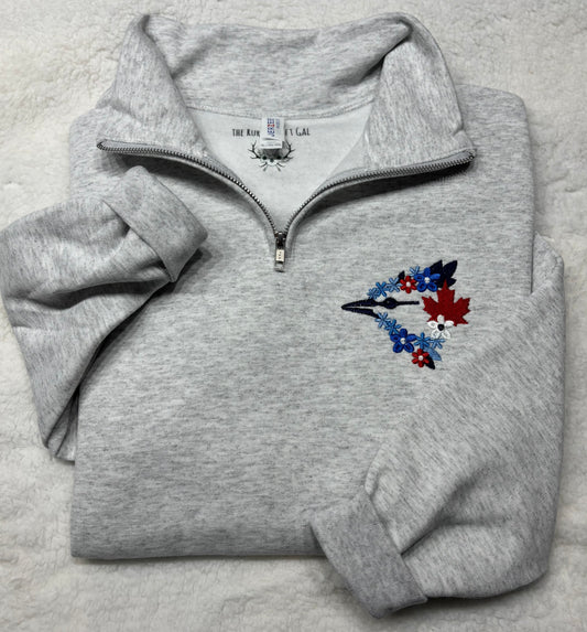 Floral Jay Quarter Zip
