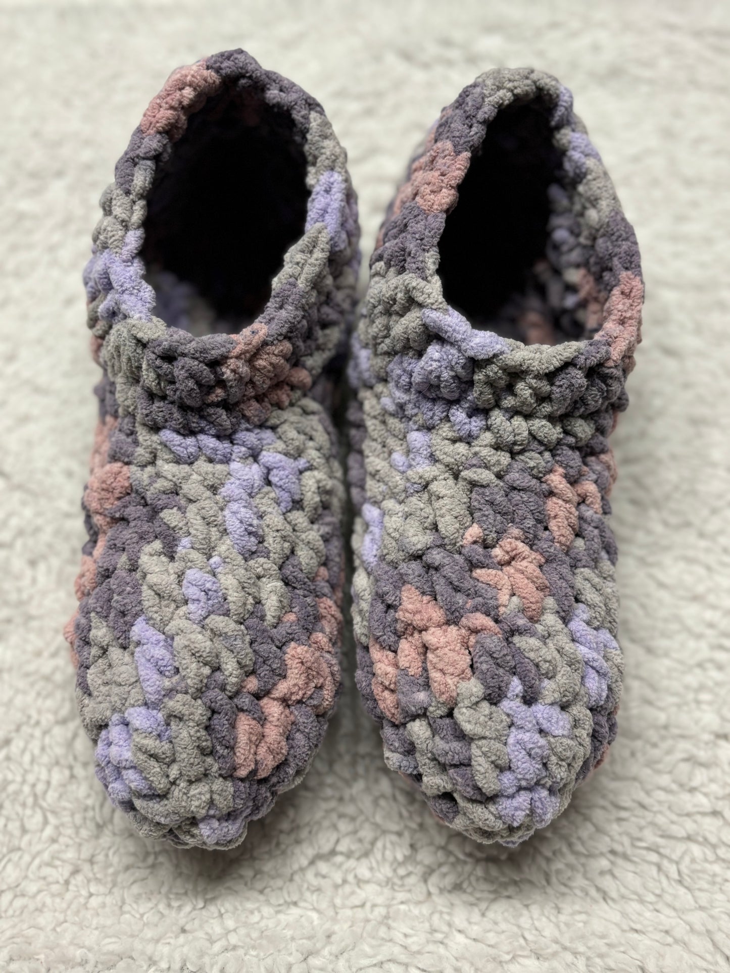 Purple Multi Colour Super Soft Slippers -L