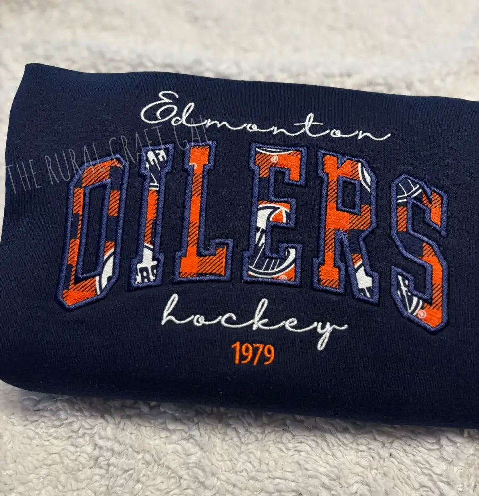 Oilers Appliqué Crewneck