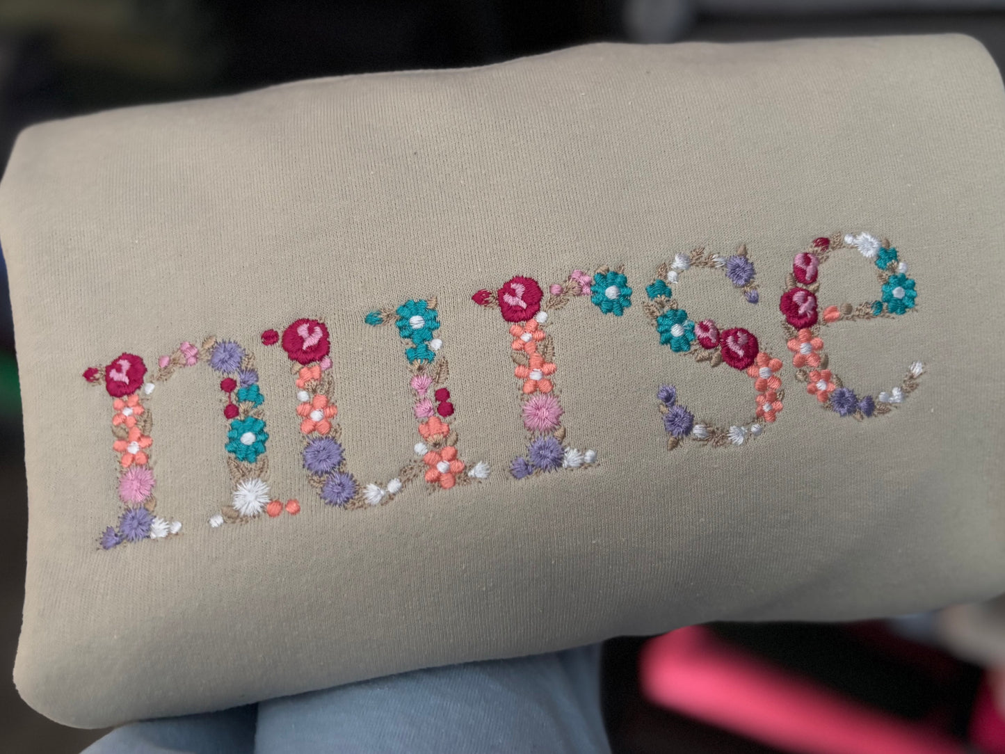 Floral Nurse Crewneck