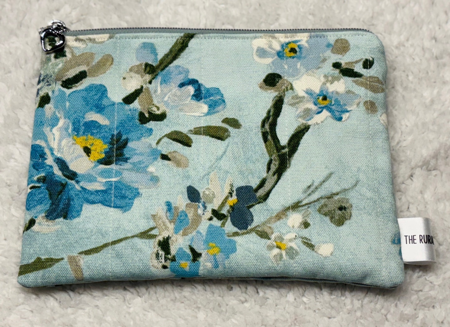 Floral Quilted Cosmetic Bag