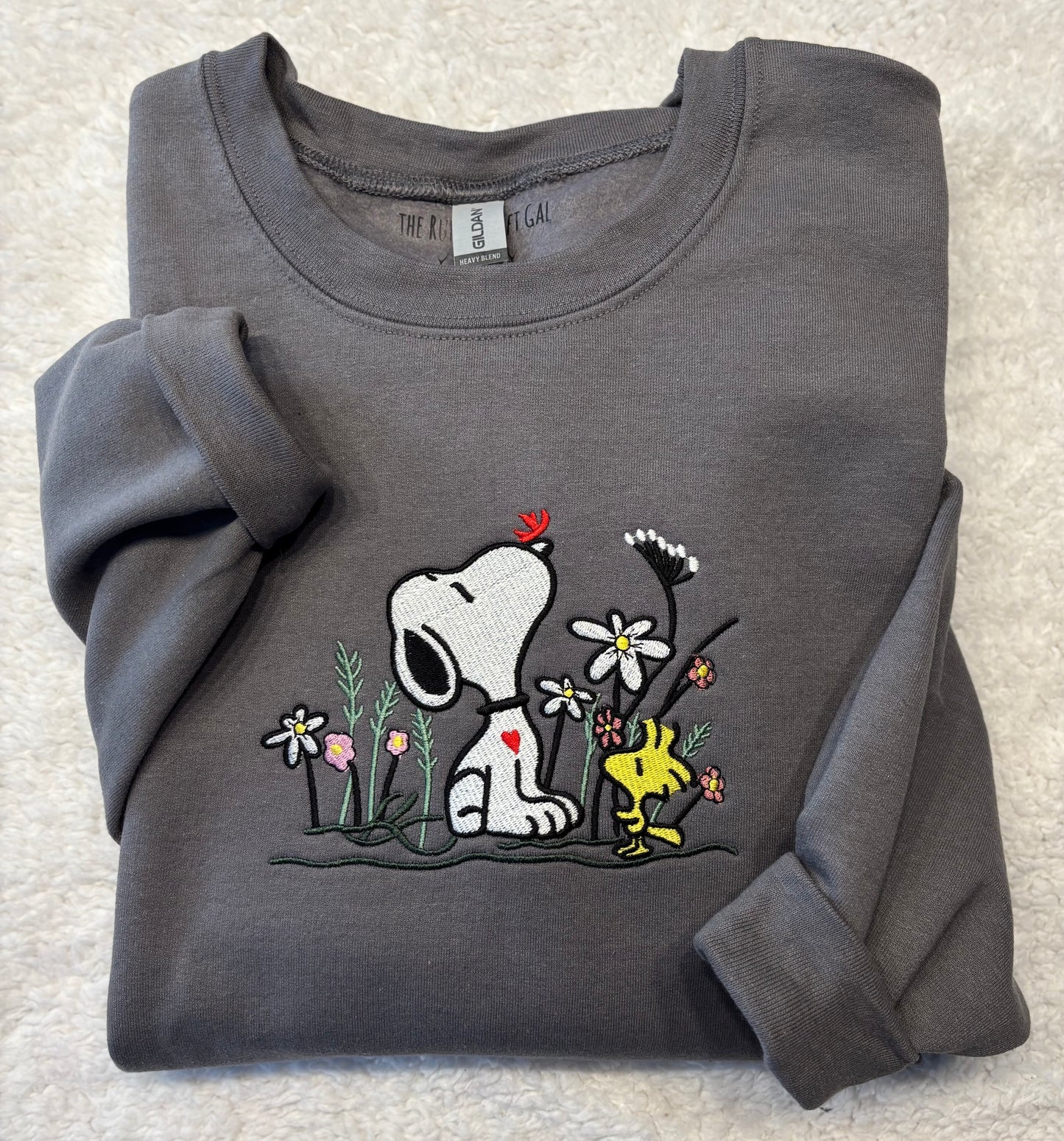 Floral Snoopy Crewneck