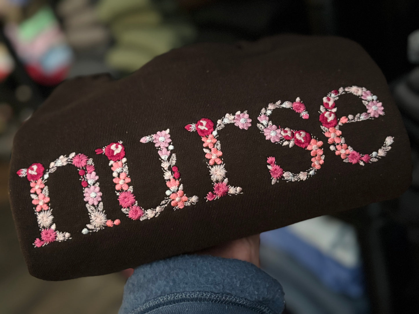 Floral Nurse Crewneck