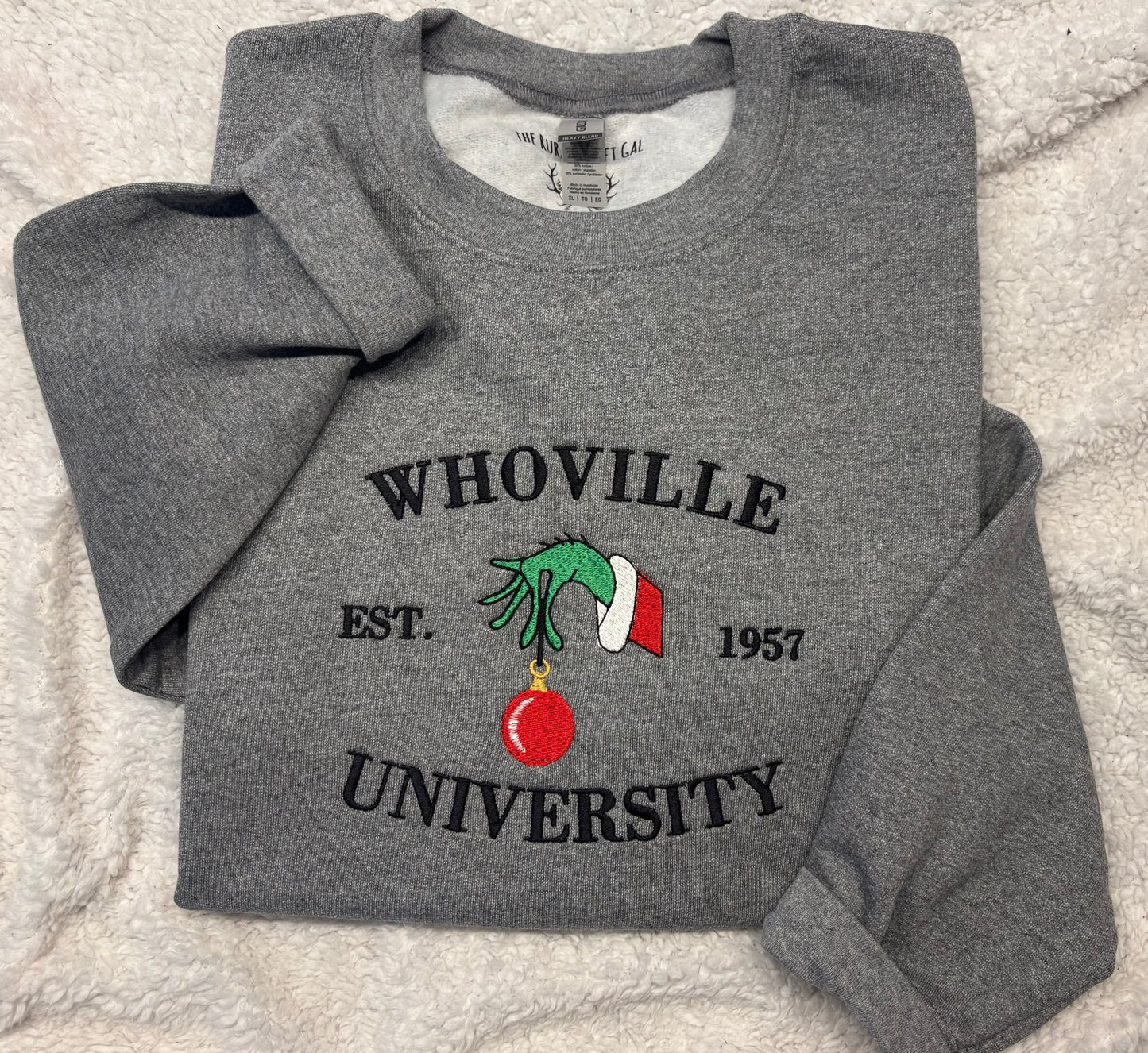 Grinch Whoville University Crewneck