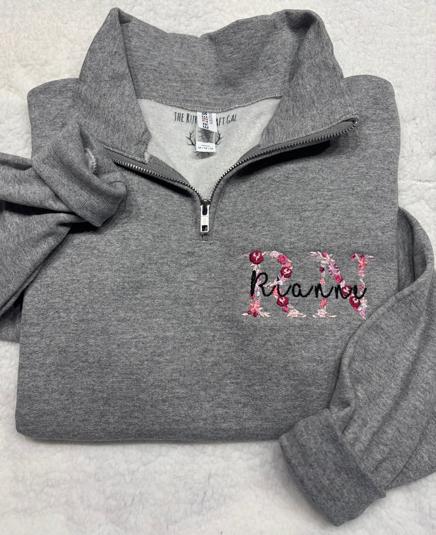 Floral RN Quarter Zip