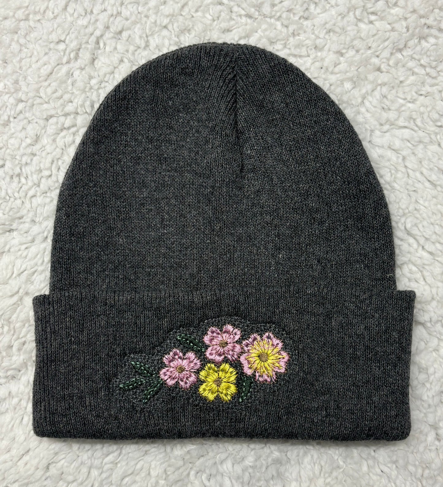 Embroidered Floral Toque