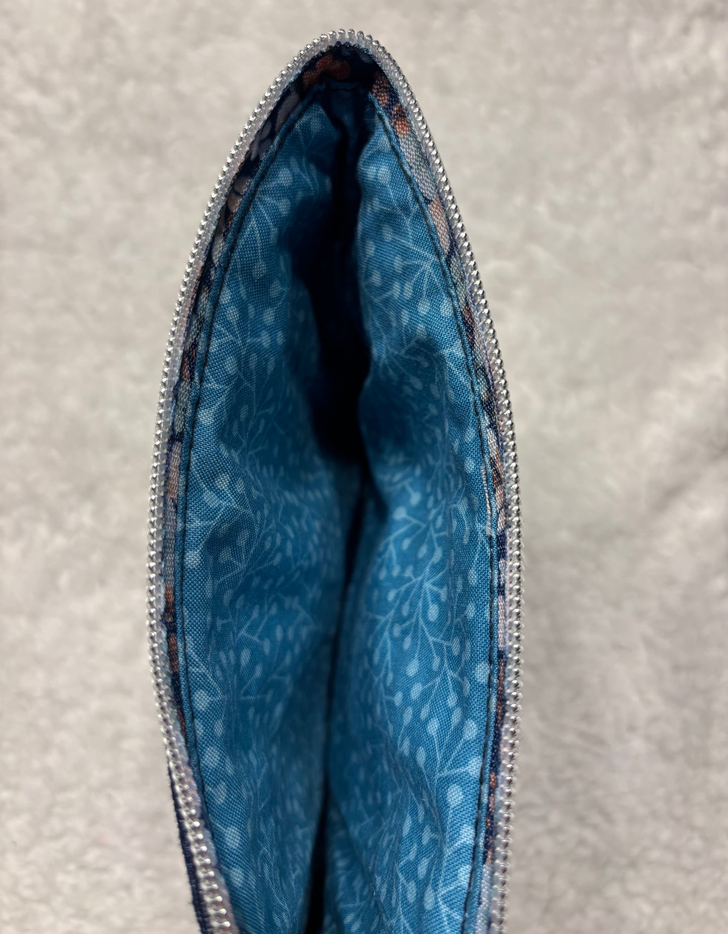Denim Quilted Cosmetic Bag