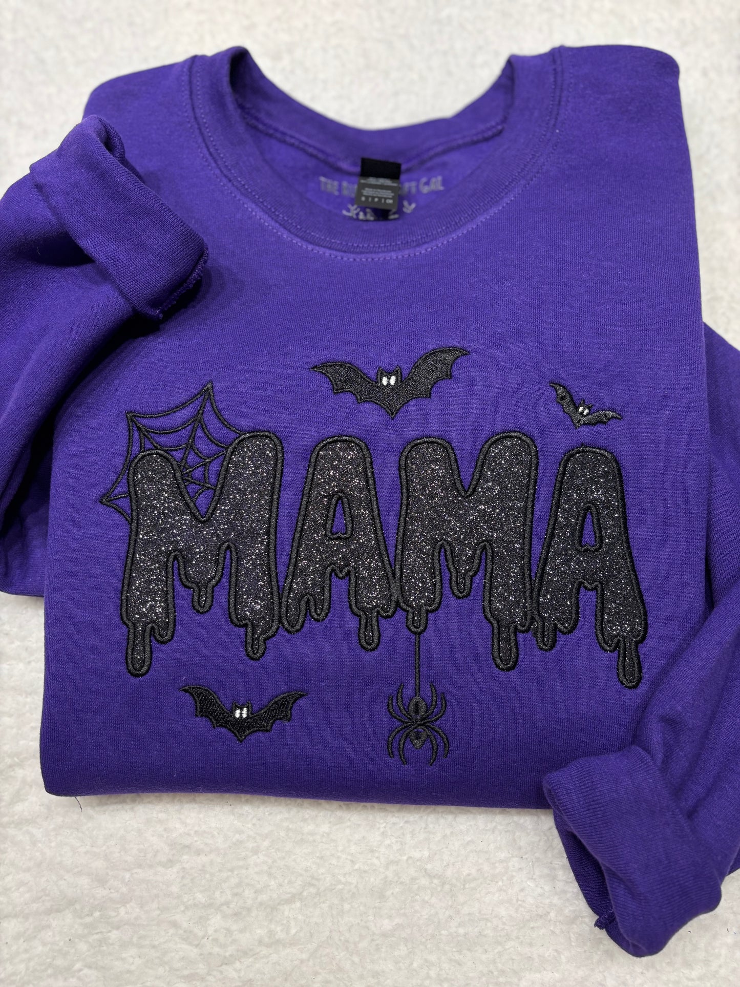 MAMA Black Glitter Appliqué