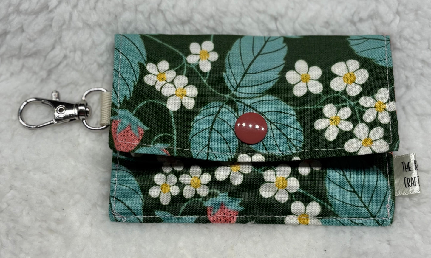 Strawberry Floral Card Pouch