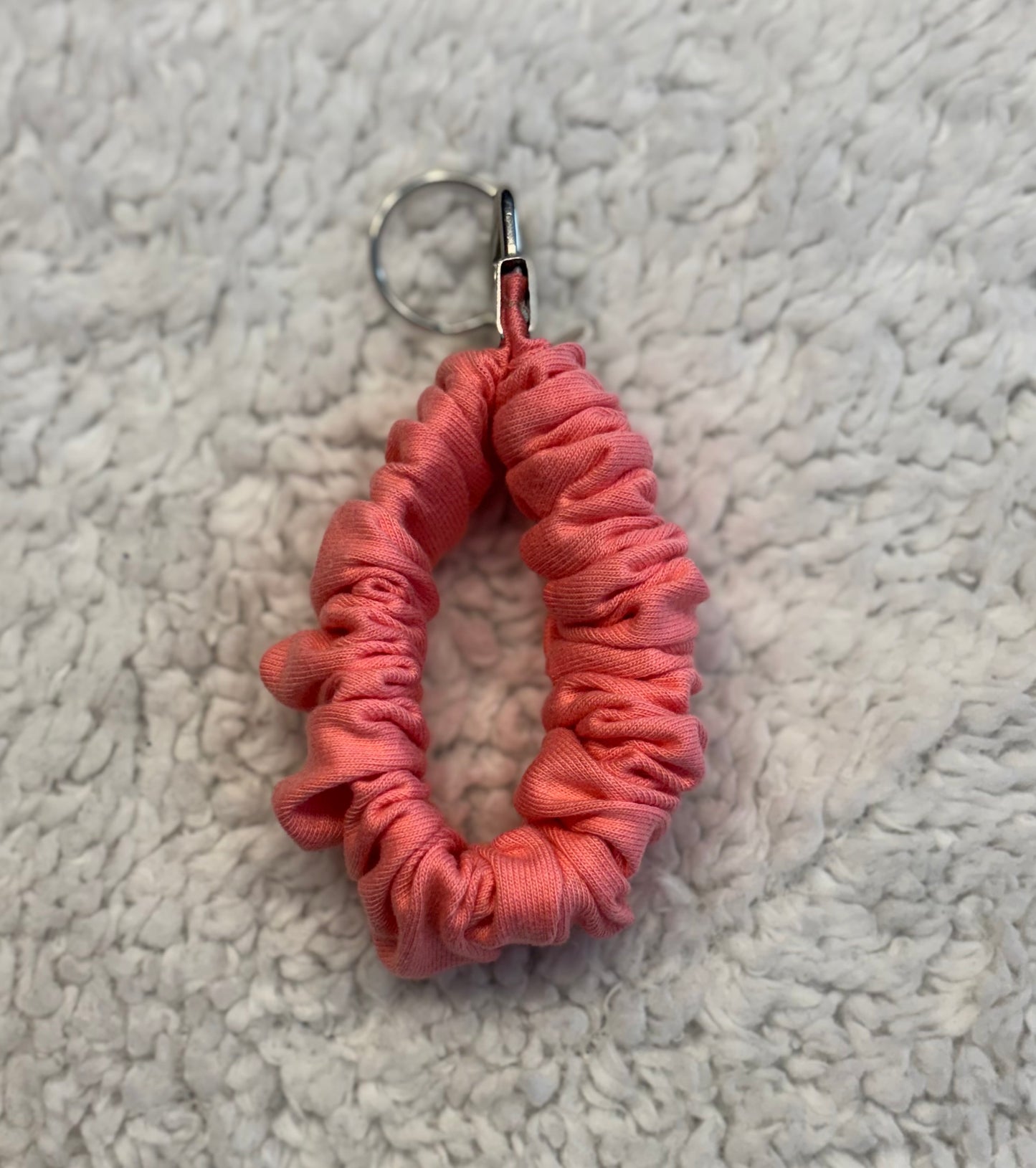 Pink Scrunchie Key Wristlet