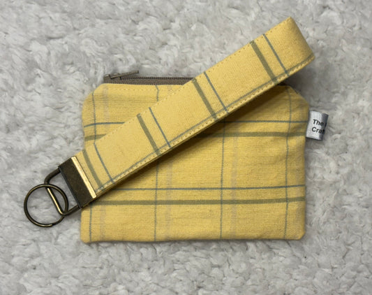 Zipper Pouch & Key Wristlet Set