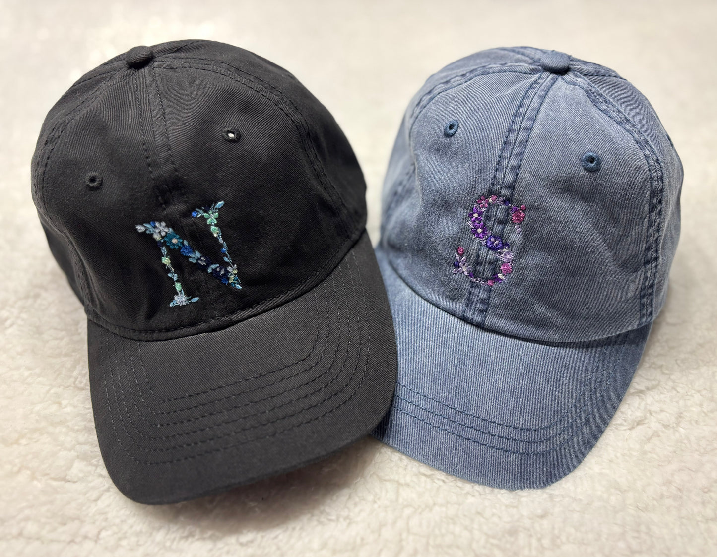 Floral Initial Hat