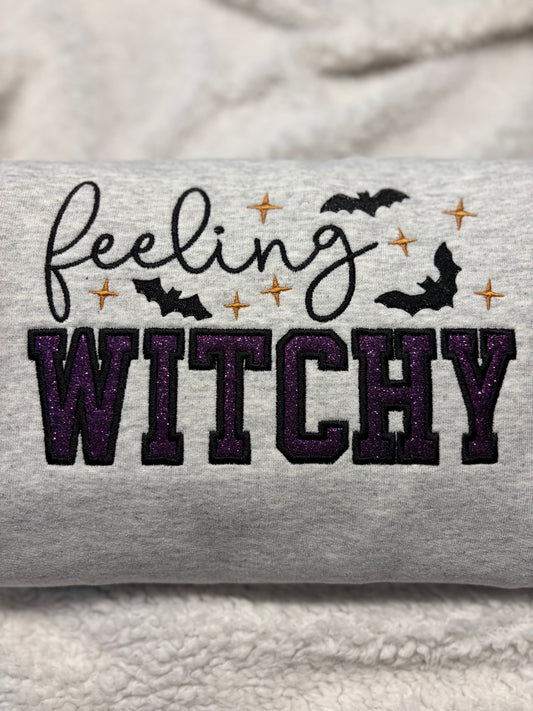 Feeling Witchy Glitter Applique Crewneck
