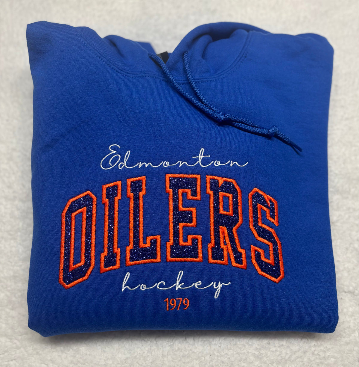 Oilers Glitter Appliqué