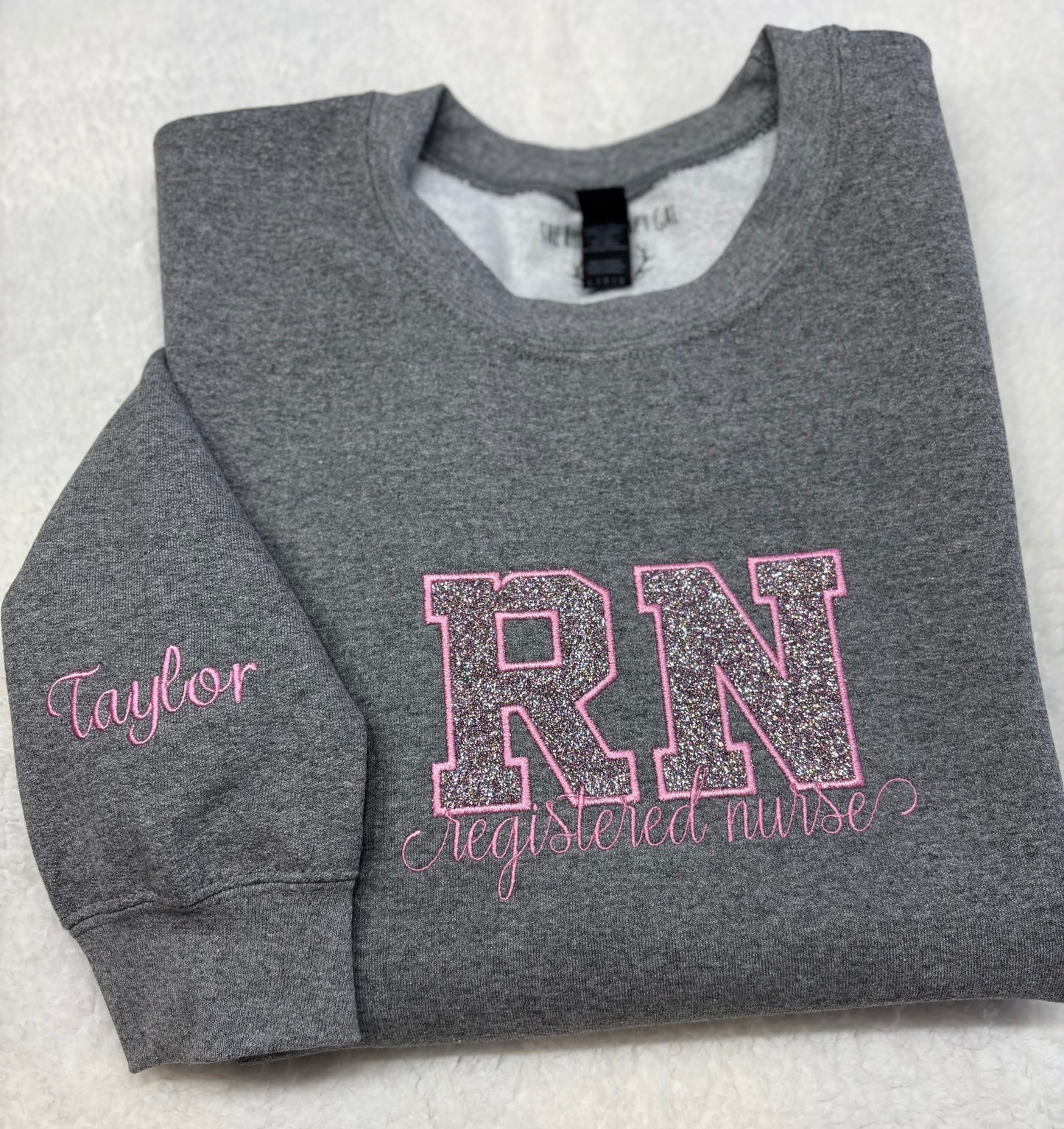 RN Glitter Appliqué Crewneck