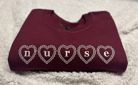 Nurse Hearts Crewneck