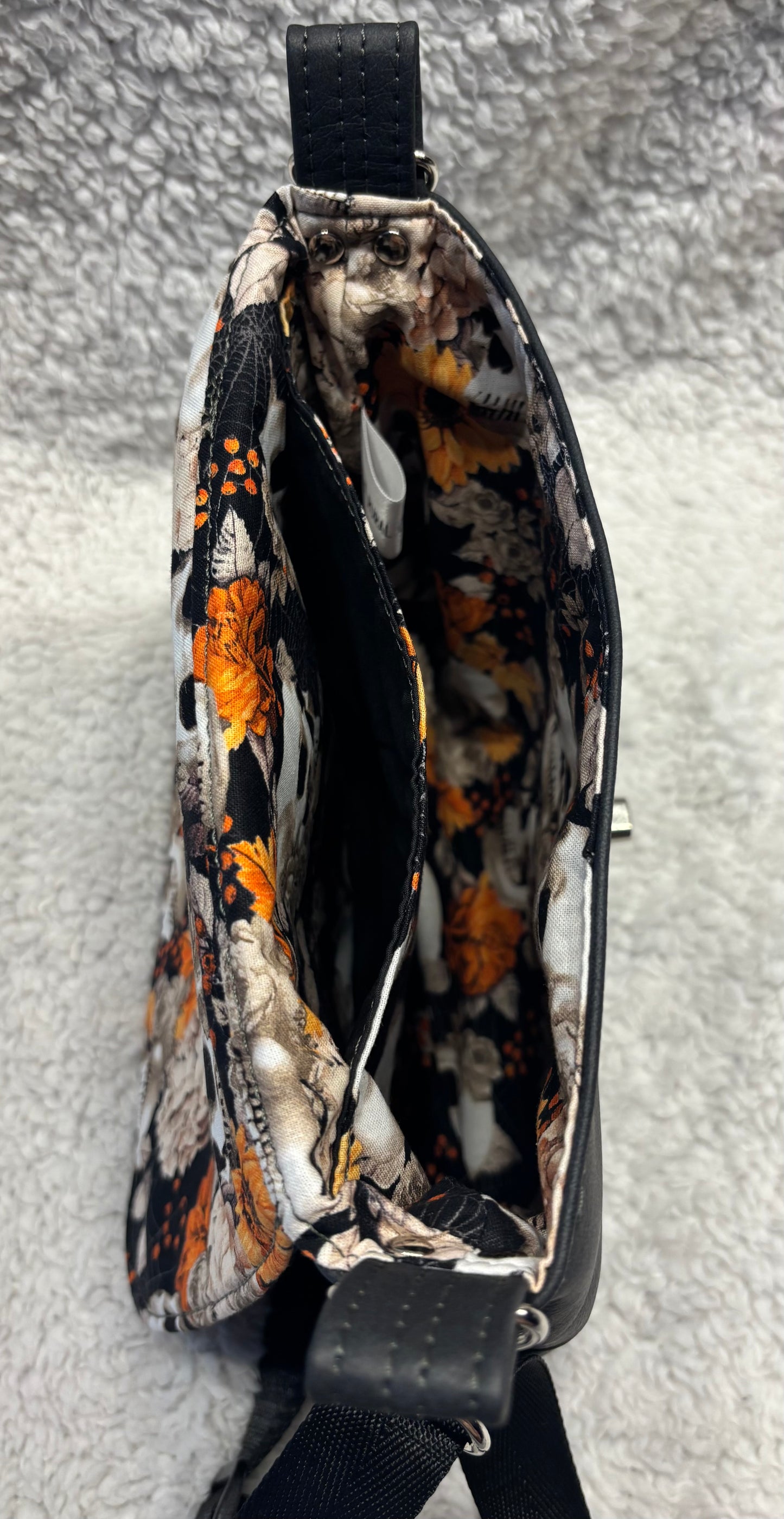 Skull Floral Quilted Purse