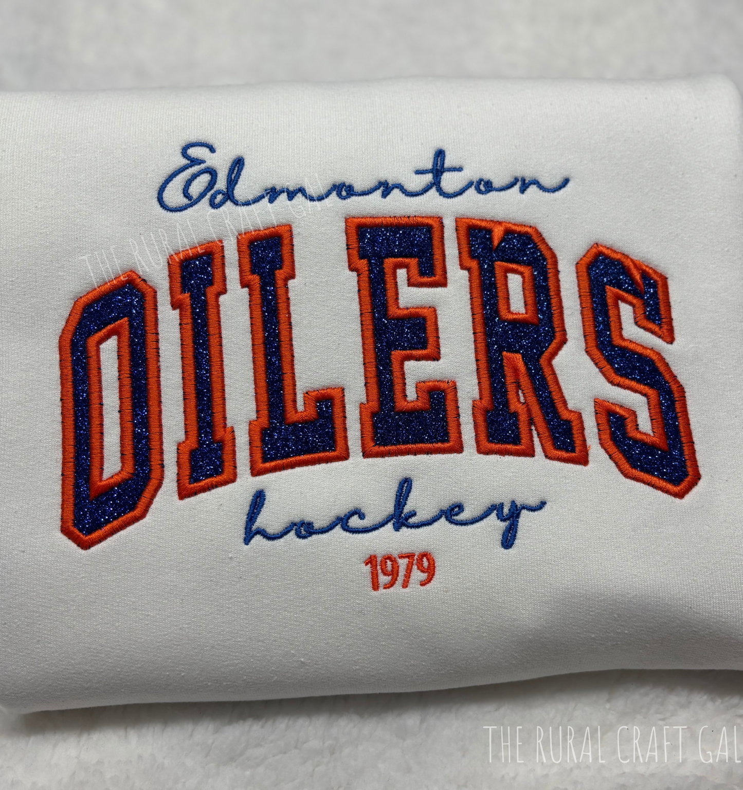Oilers Glitter Appliqué