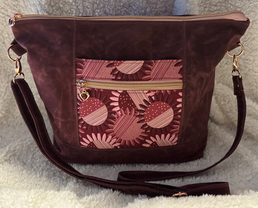 Wine Floral Purse