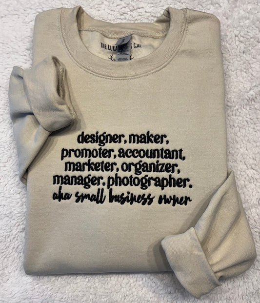 Small Business Owner Crewneck