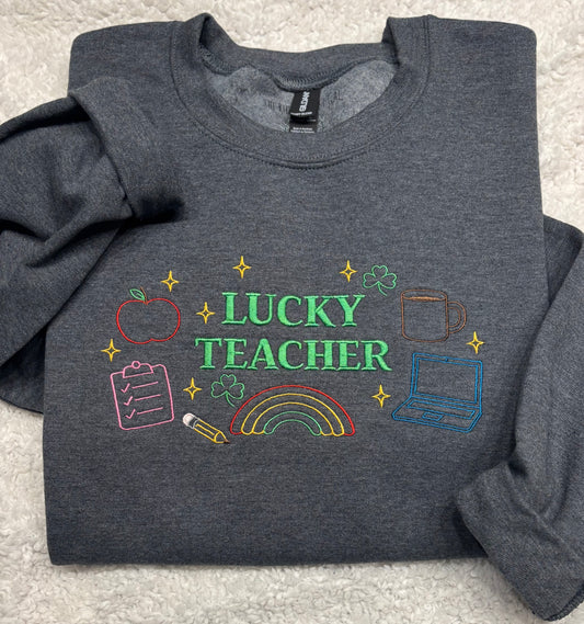 Lucky Teacher Crewneck