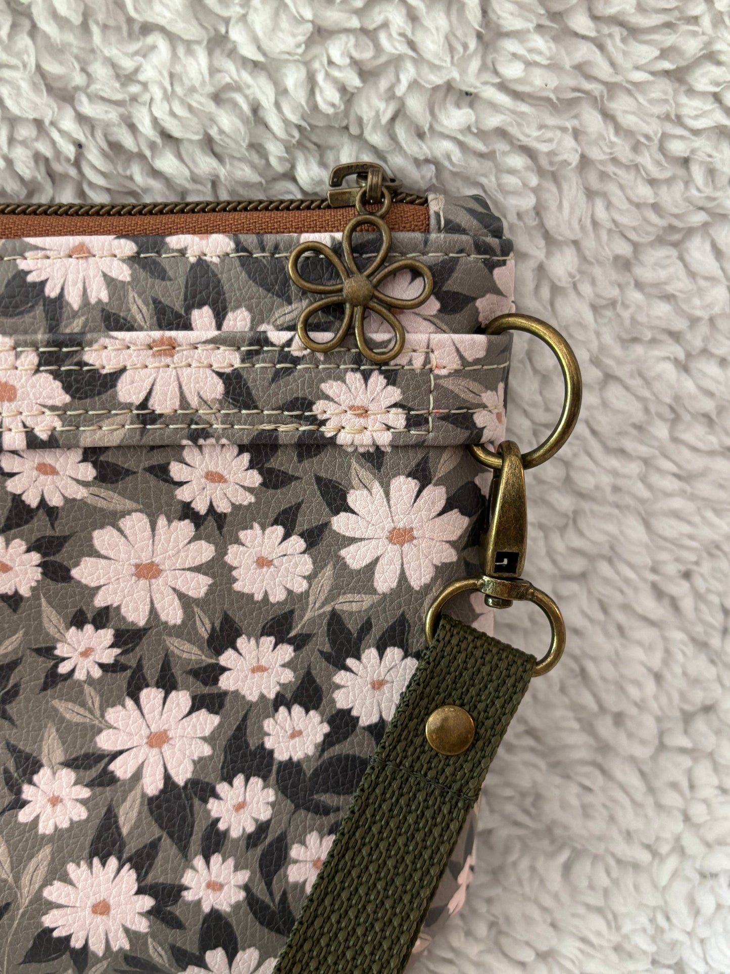 Floral Wristlet Crossbody Bag