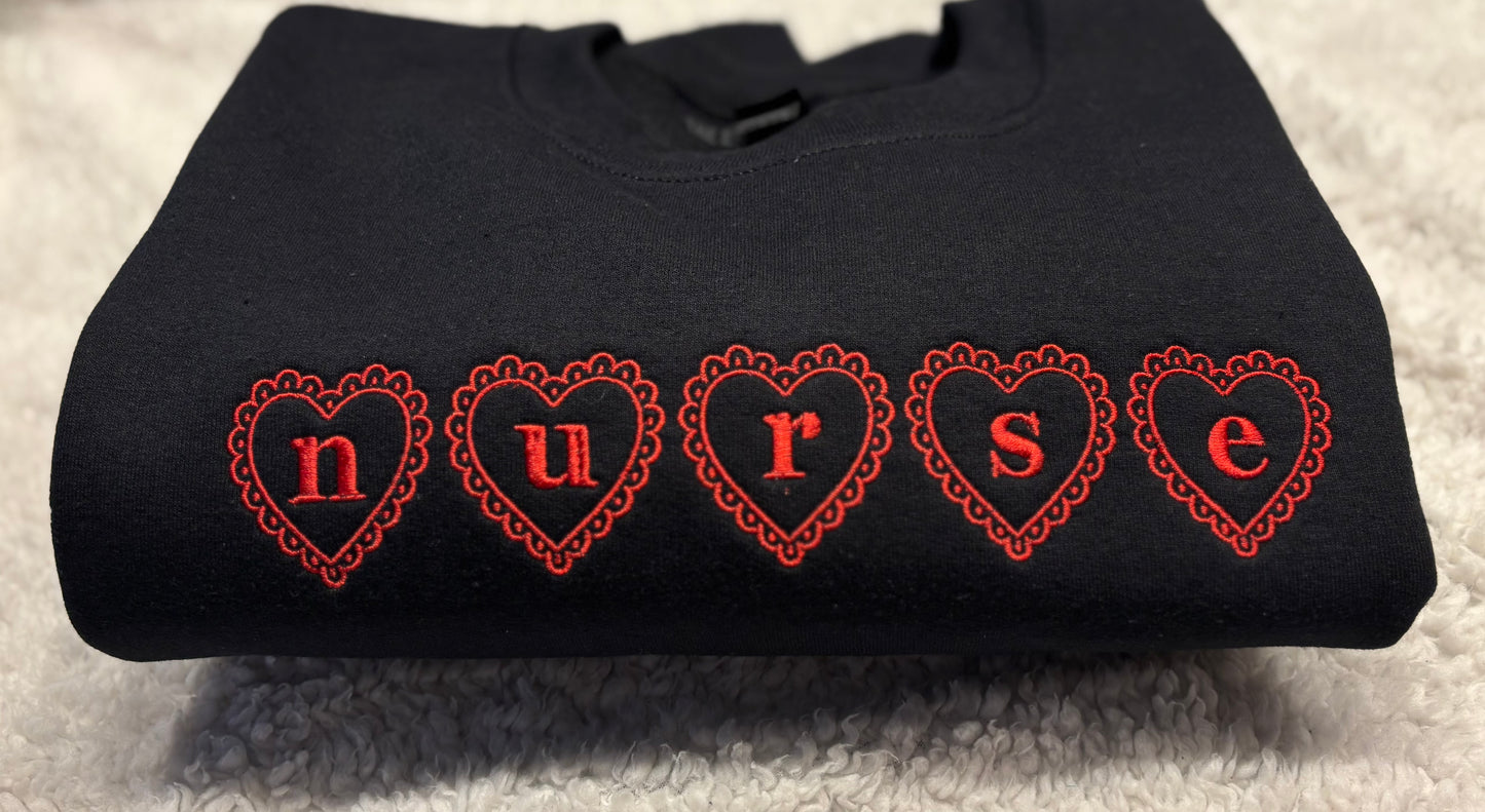Nurse Hearts Crewneck