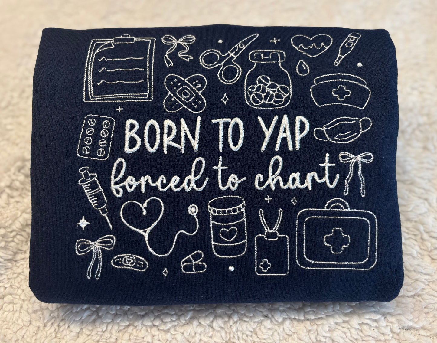 Born To Yap, Forced To Chart Crewneck