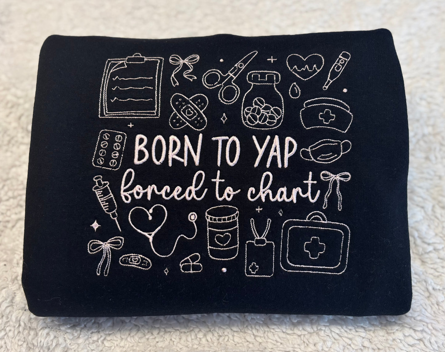 Born To Yap, Forced To Chart Crewneck