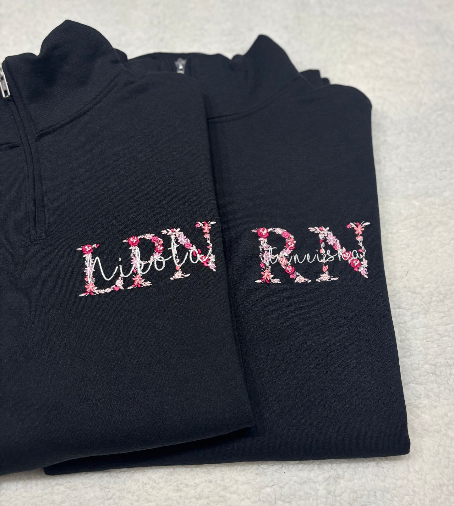 Floral RN Quarter Zip
