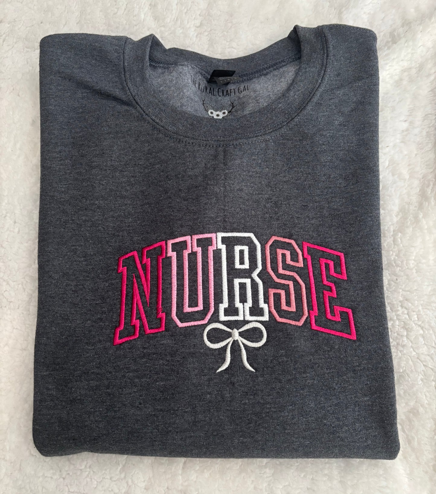 Grey Nurse Bow Crewneck