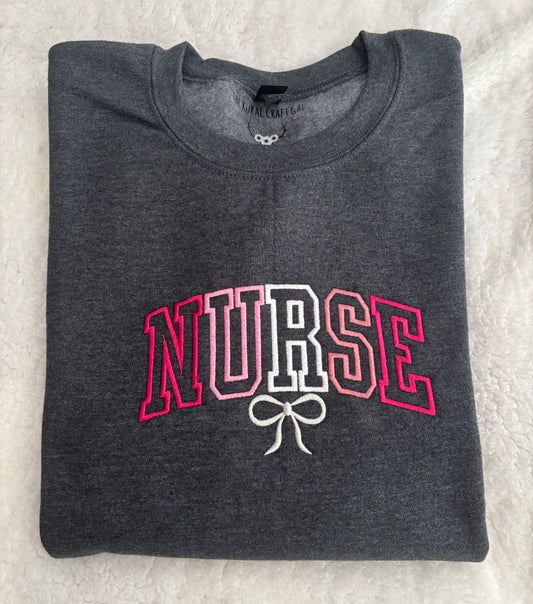 Grey Nurse Bow Crewneck