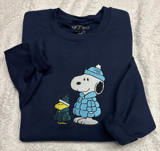Snoopy Puffer Jacket Crewneck