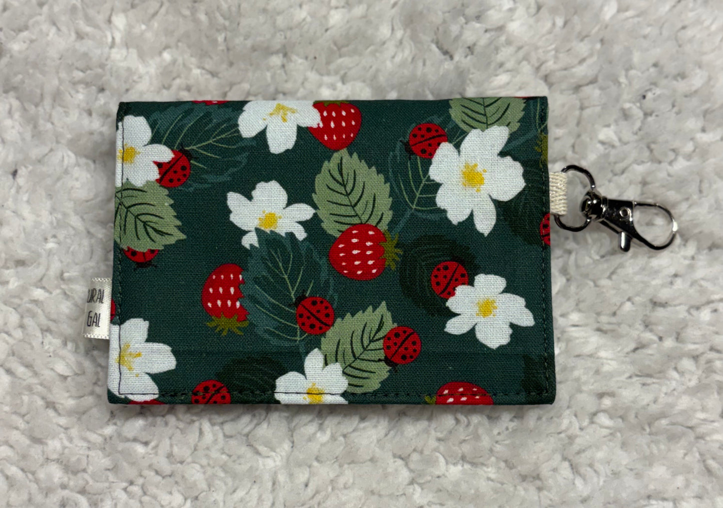 Strawberry Floral Card Pouch