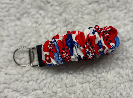 Floral Scrunchie Key Wristlet