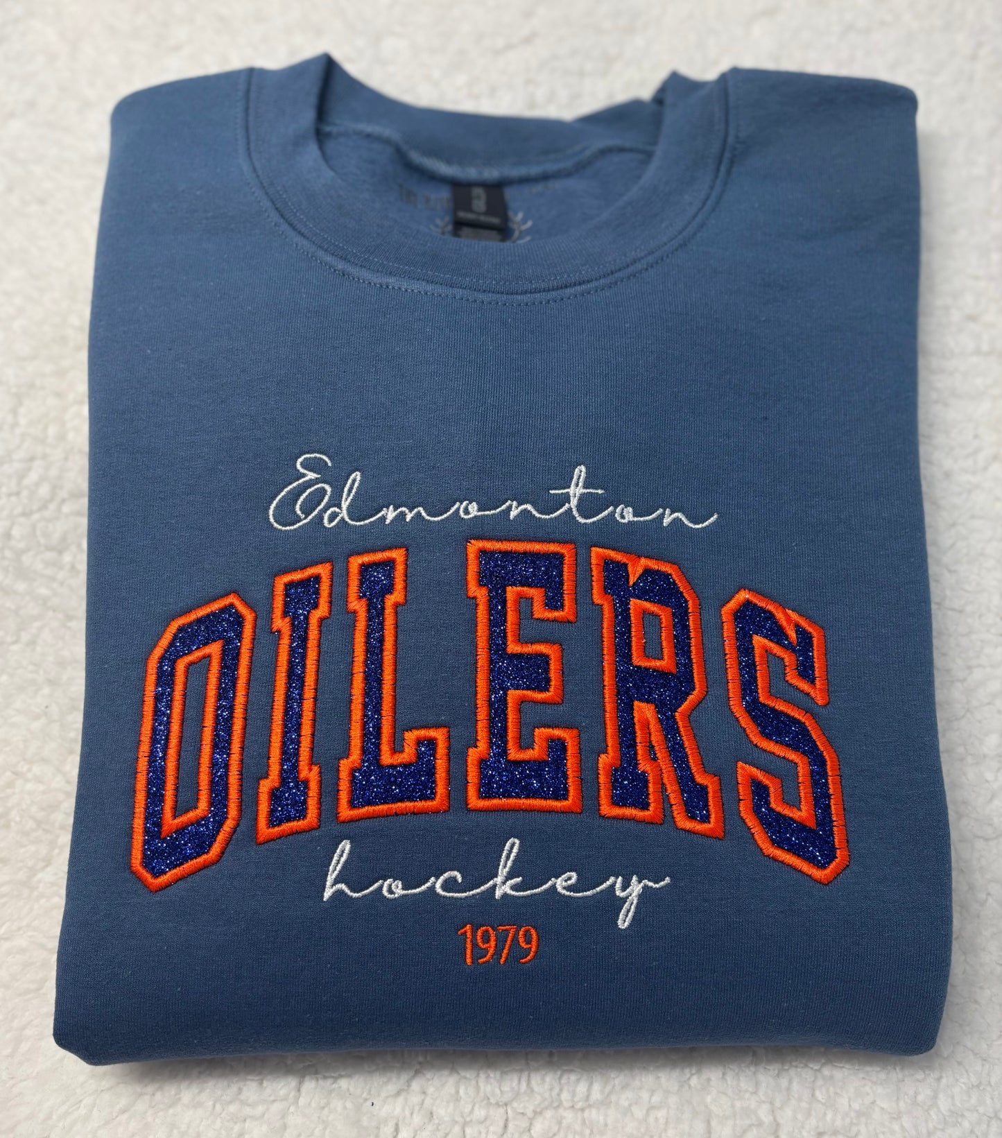 Oilers Glitter Appliqué