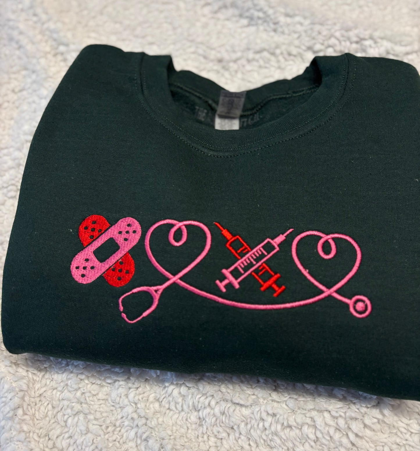 Nurse Heart Stethoscopes Crewneck