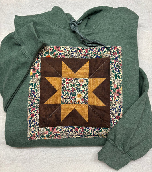 Quilted Panel Hoodie