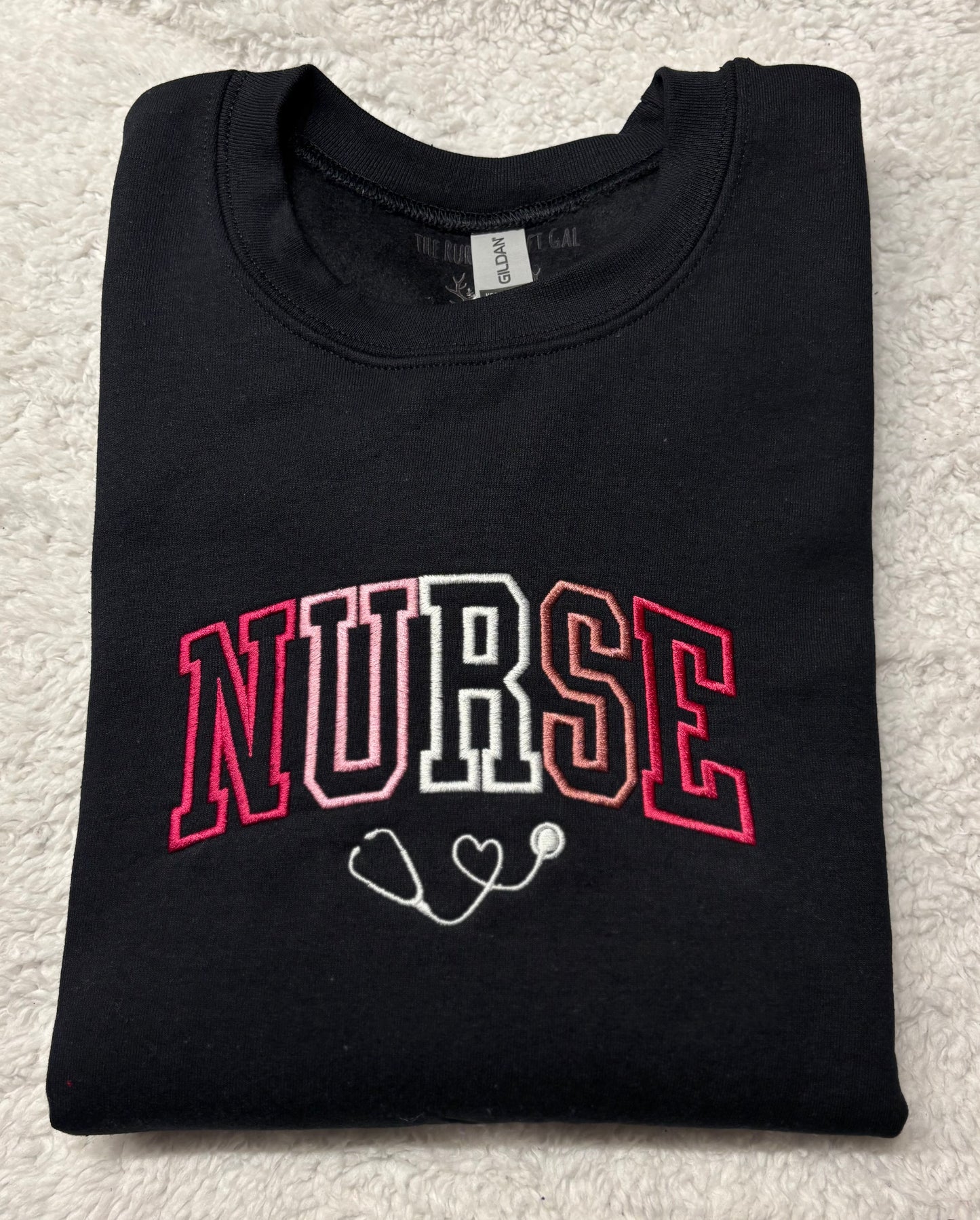 Pink Nurse Stethoscope Crewneck