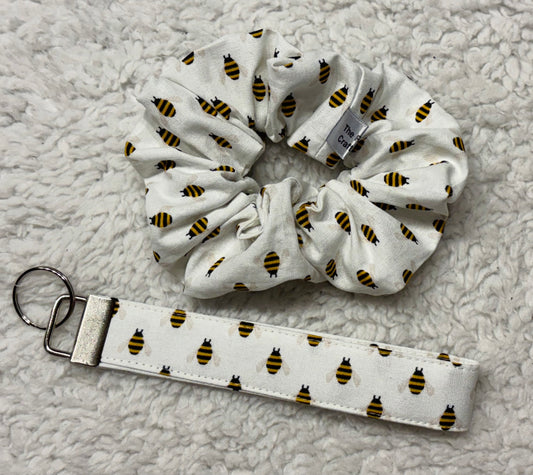 Bee Hair Scrunchie & Wristlet Set