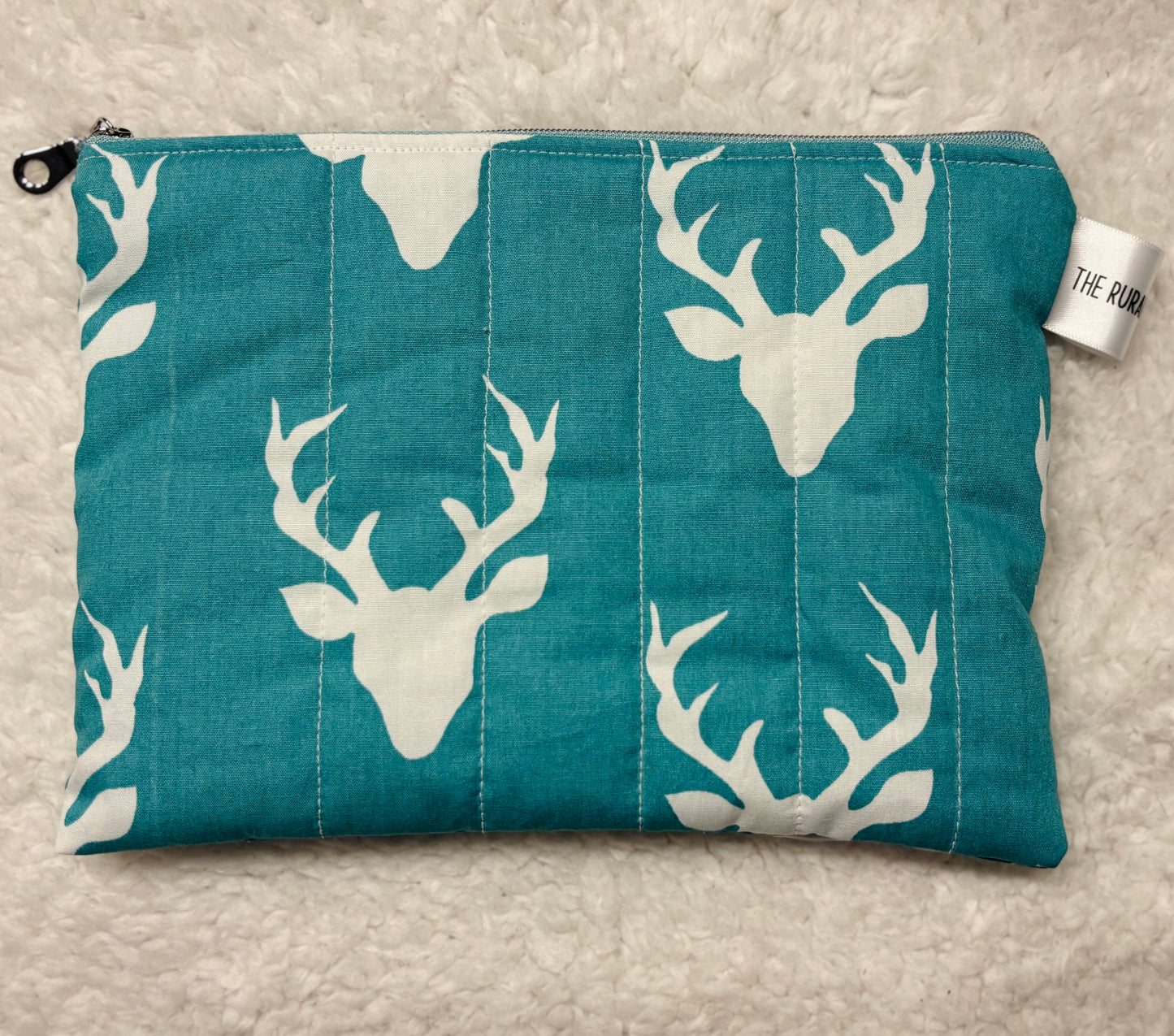 Deer Quilted Cosmetic Bag