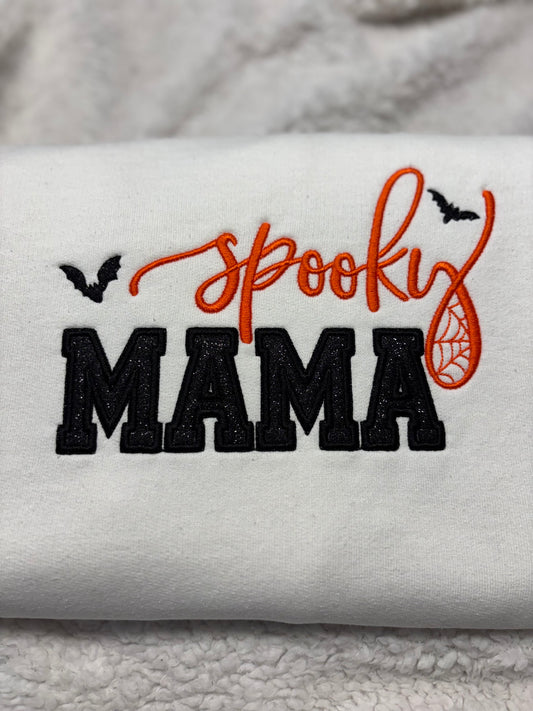 Spooky Mama Glitter Applique Crewneck