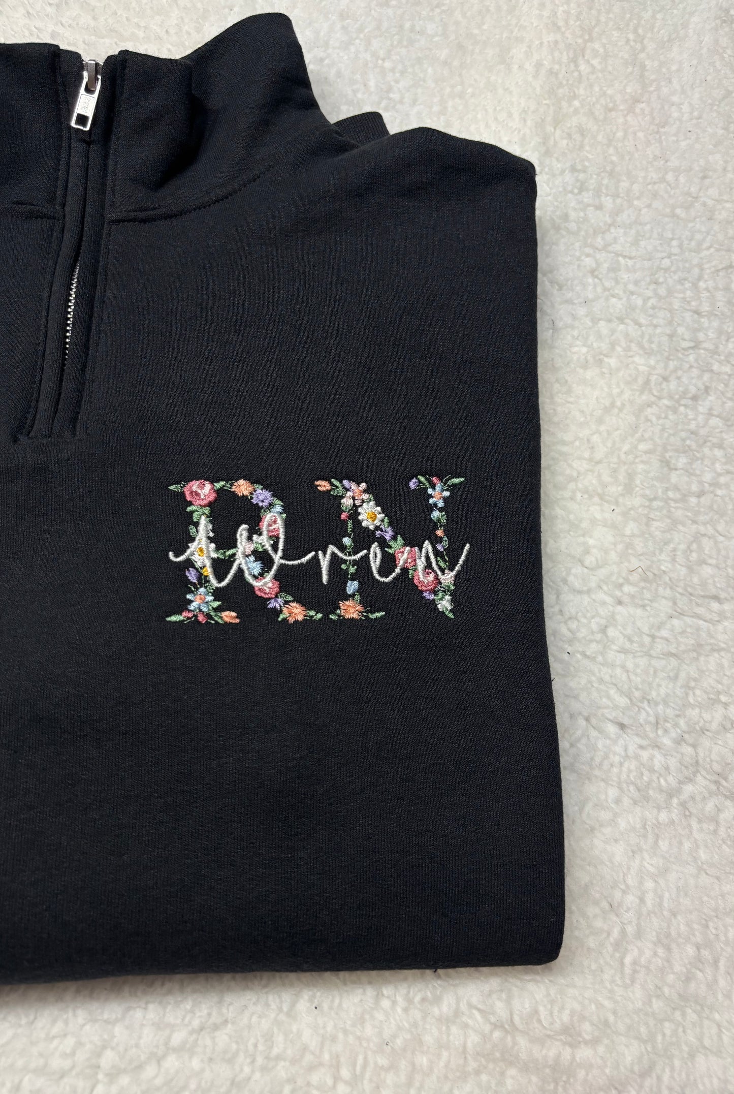 Floral RN Quarter Zip