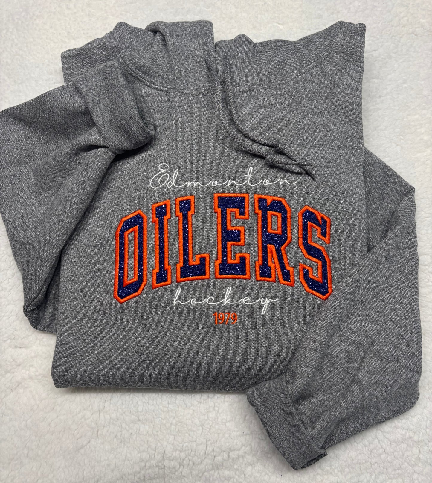 Oilers Glitter Appliqué