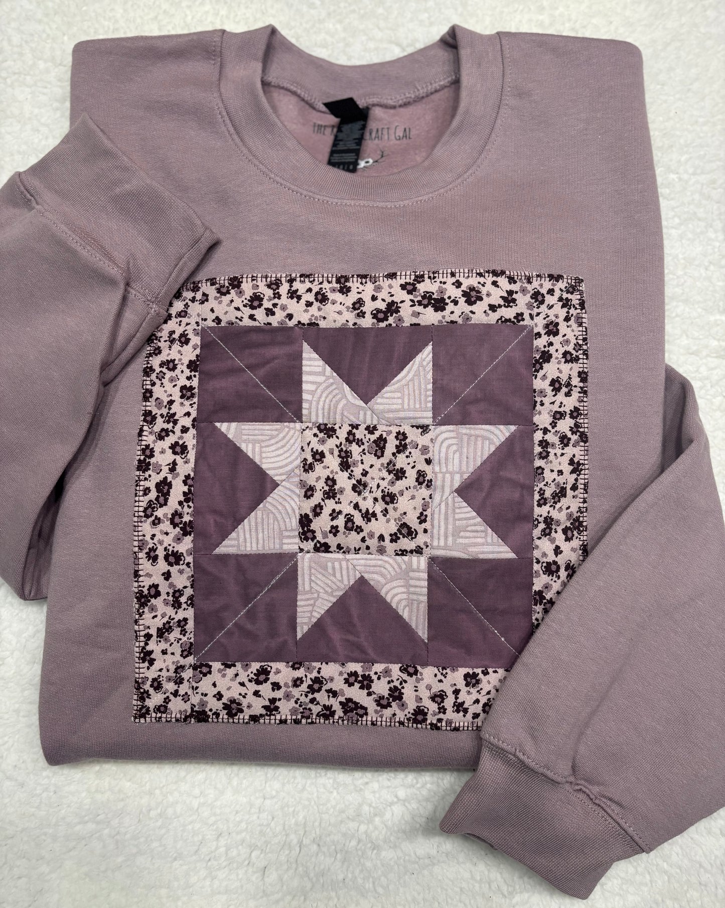 Quilted Panel Crewneck