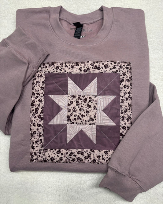 Quilted Panel Crewneck