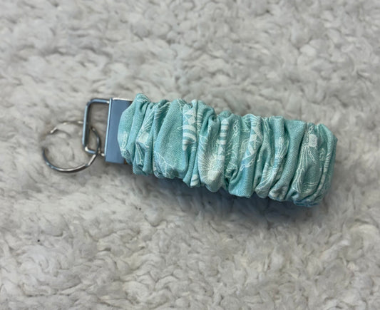 Blue Bee Scrunchie Wristlet