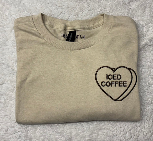Iced Coffee Candy Heart T-Shirt